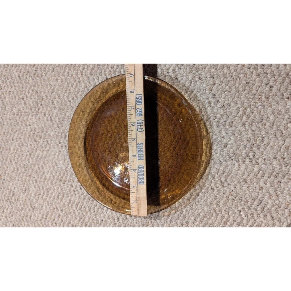 Vintage Anchor Hocking Pie Plate Amber Glass Baking Dish